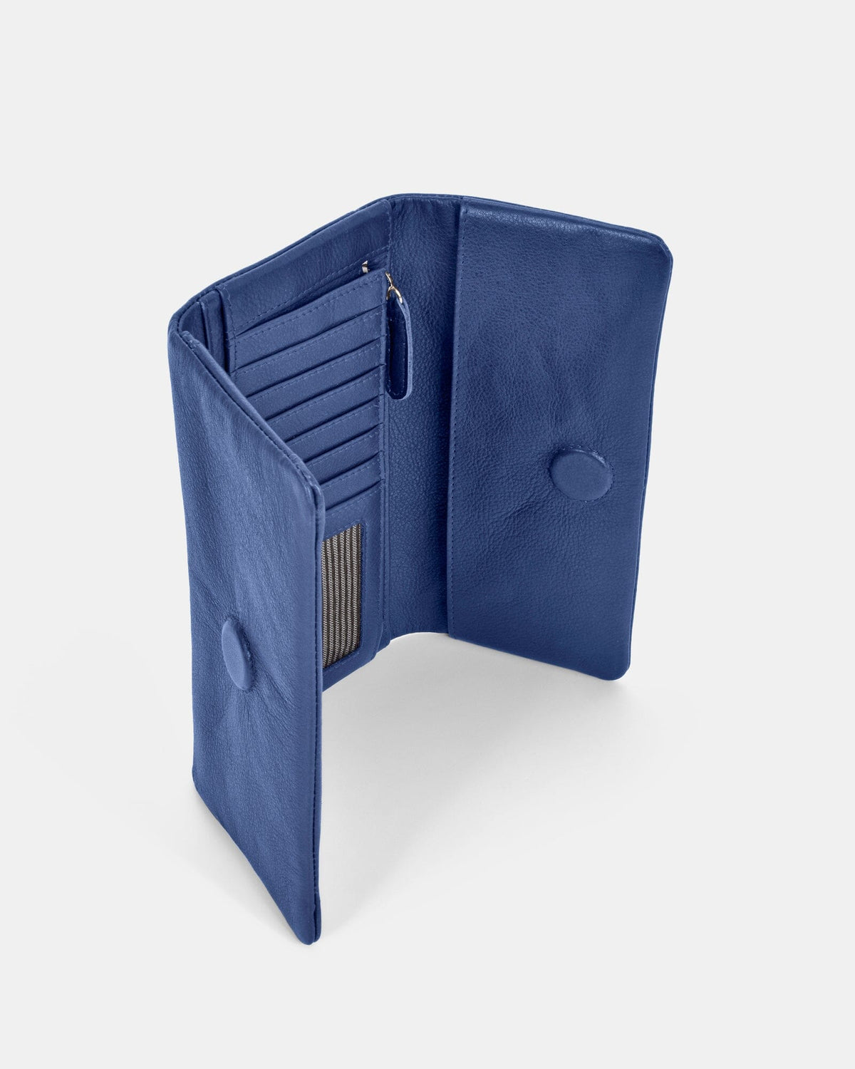 Nina RFID Leather Ladies Wallet - Indigo