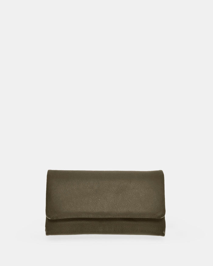 Nina RFID Leather Ladies Wallet - Olive