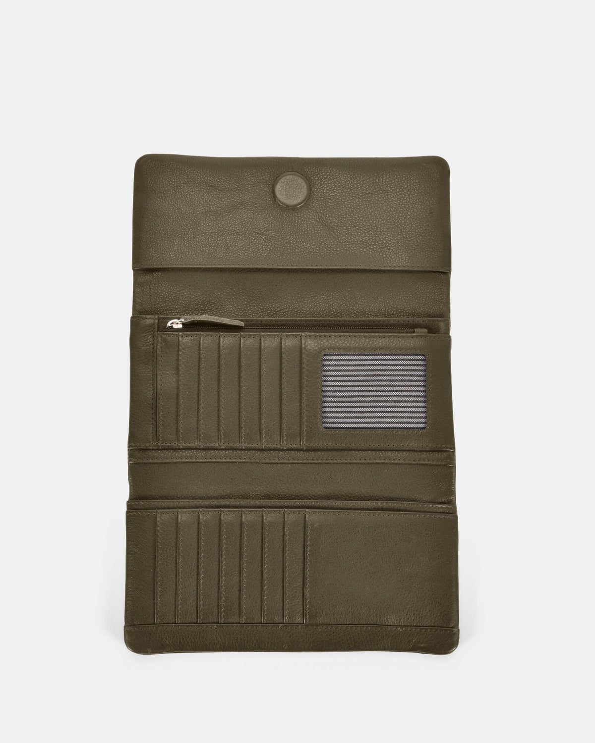 Nina RFID Leather Ladies Wallet - Olive
