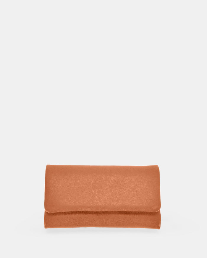 Nina RFID Leather Ladies Wallet - Tan