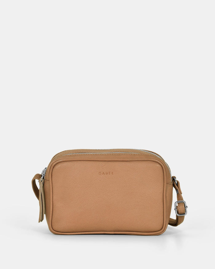 Norah Leather Crossbody Bag - Camel