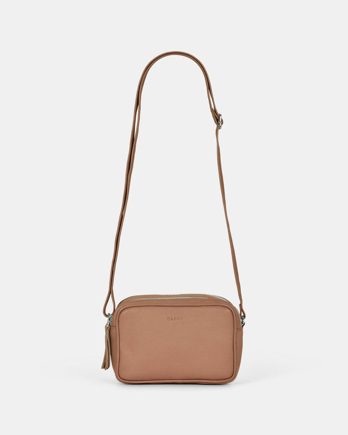 Norah Leather Crossbody Bag - Taupe
