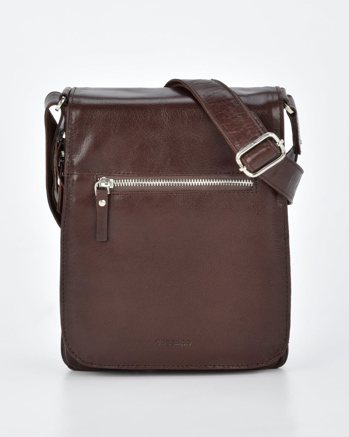 Notting JR. RFID Leather Expandable Satchel - Chocolate