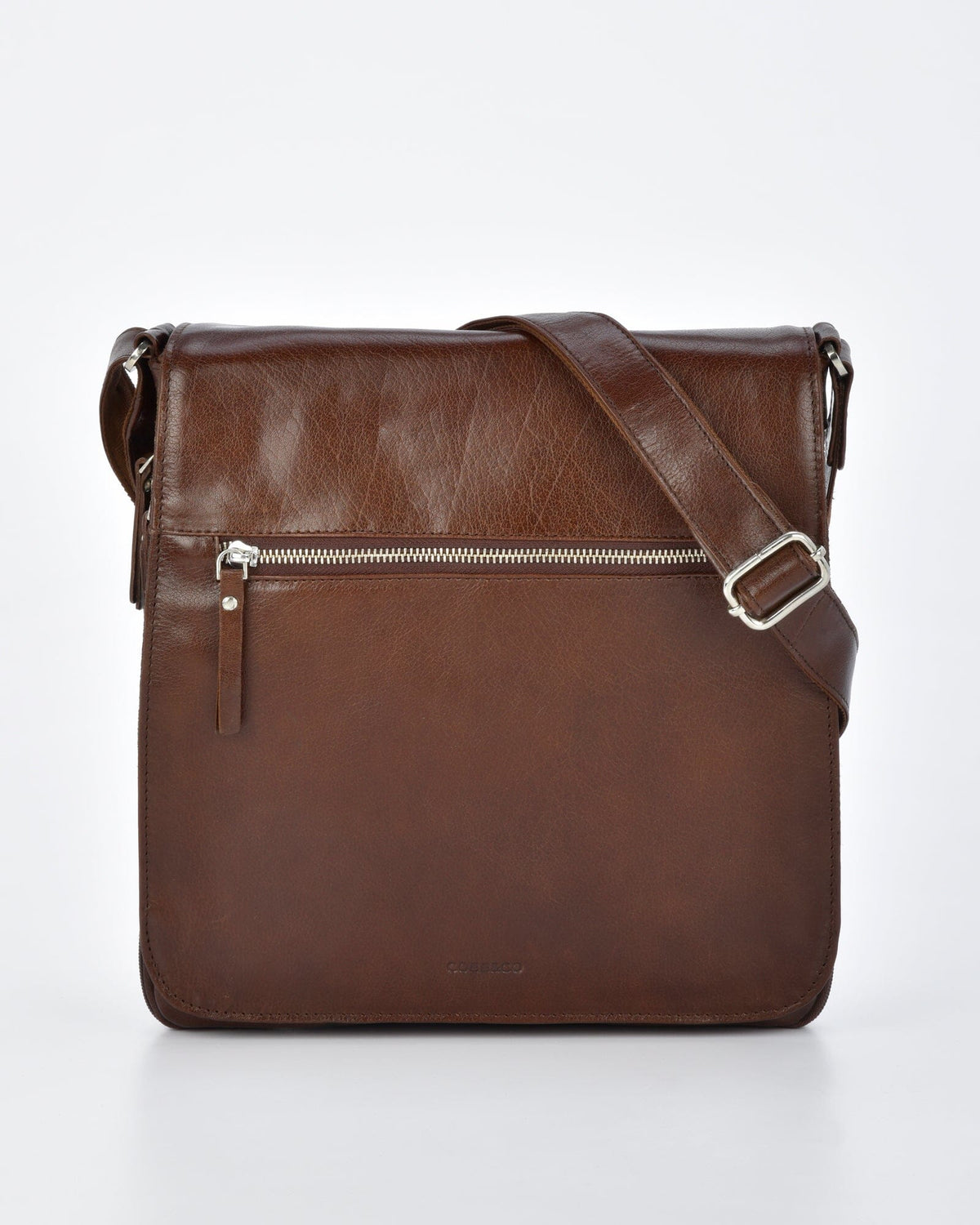 Notting RFID Leather Expandable Satchel (Large) - Cognac