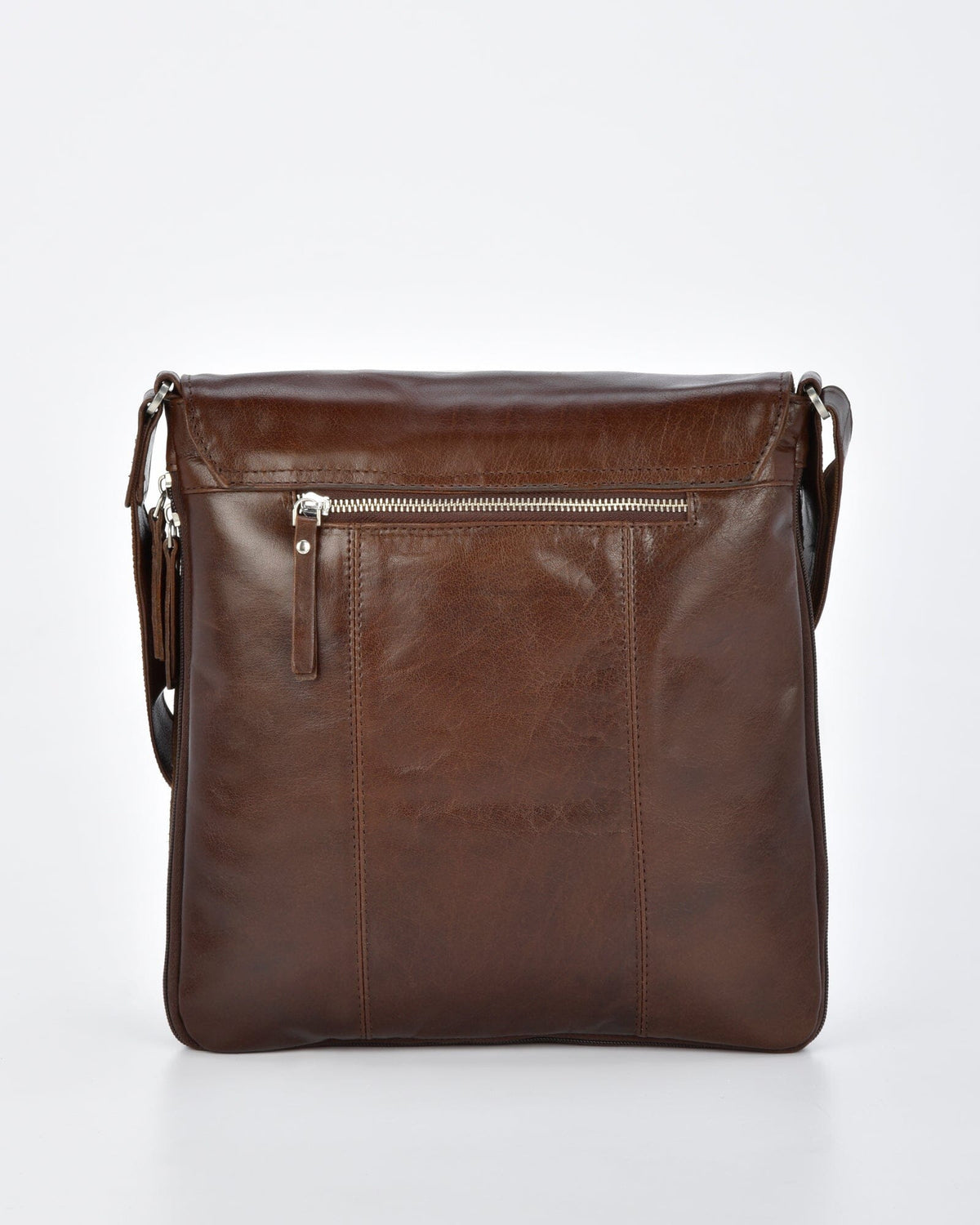 Notting RFID Leather Expandable Satchel (Large) - Cognac