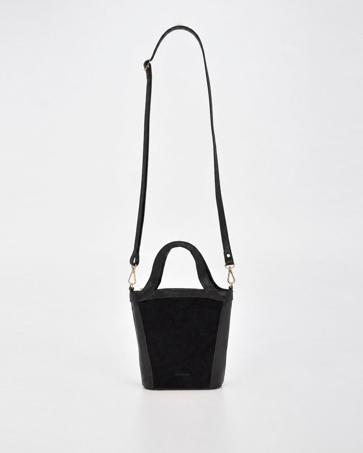 Parkwood Suede & Leather Crossbody Bag - Black
