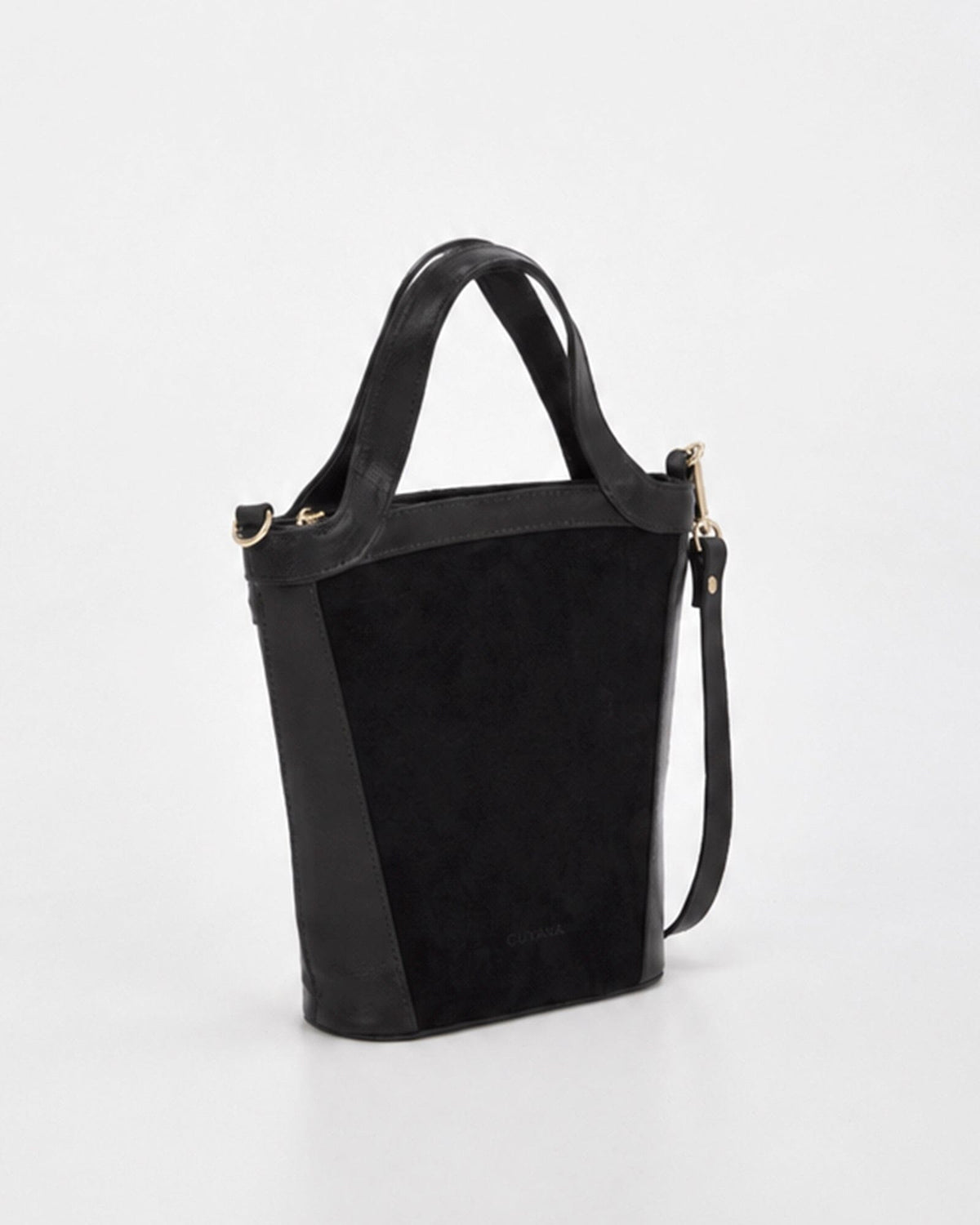 Parkwood Suede & Leather Crossbody Bag - Black