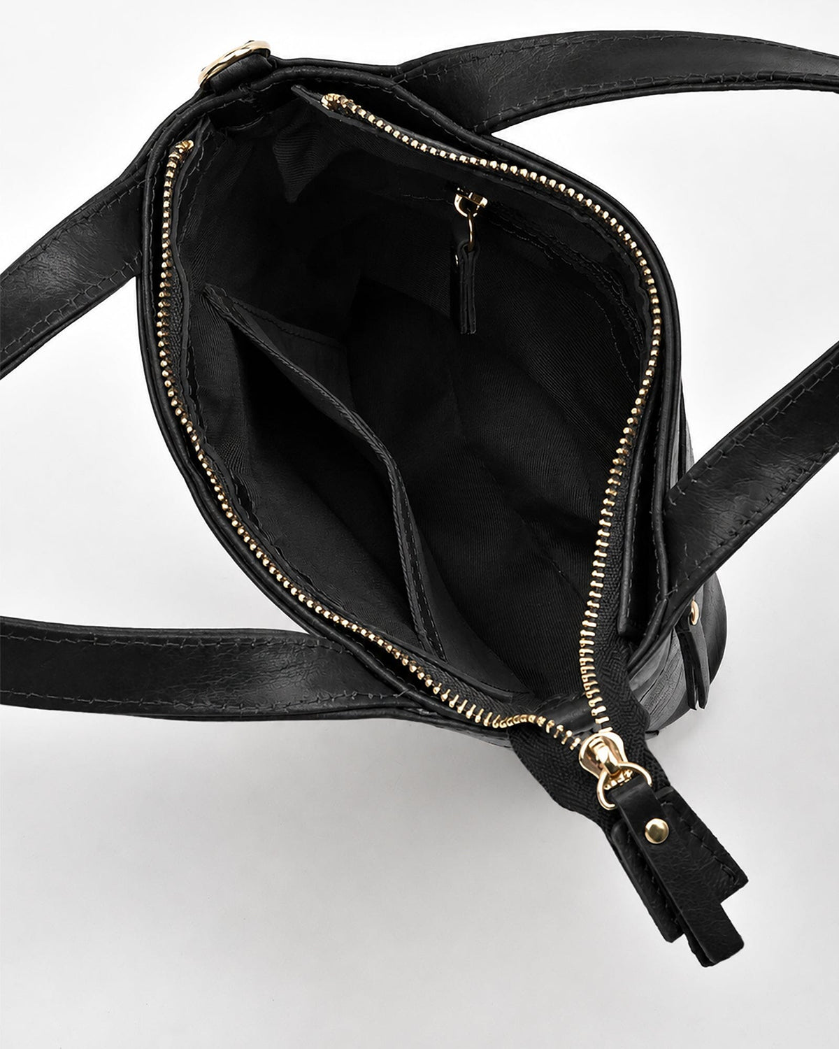 Parkwood Suede & Leather Crossbody Bag - Black