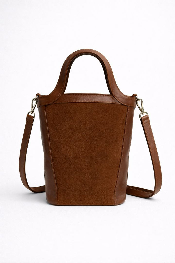 Parkwood Suede & Leather Crossbody Bag - Tan