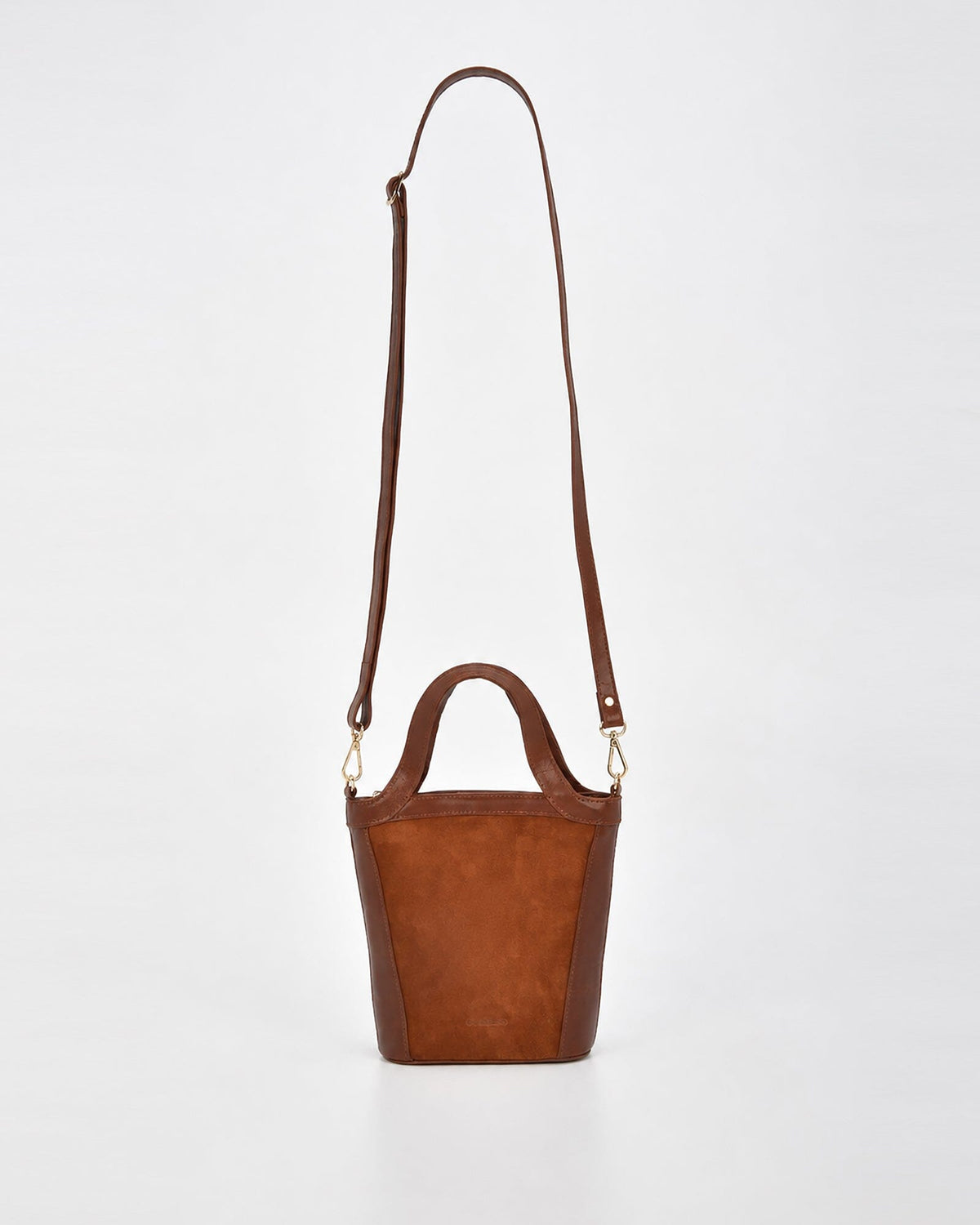 Parkwood Suede & Leather Crossbody Bag - Tan