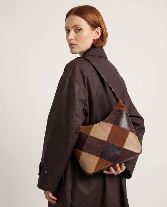 Patterson Suede & Leather Shoulder Bag - Multi