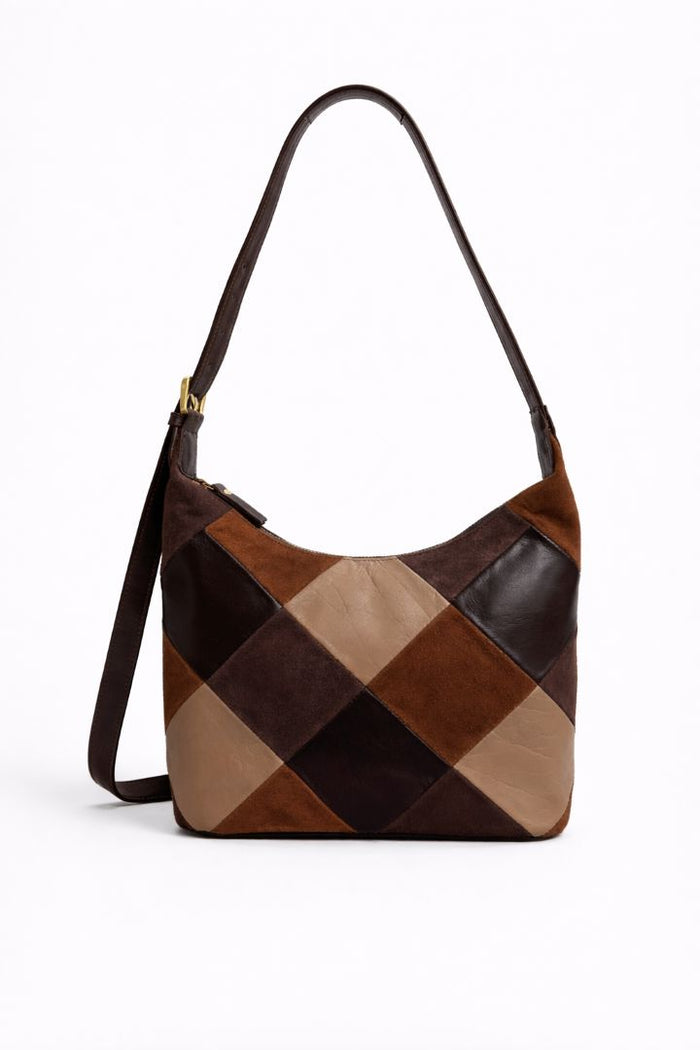 Patterson Suede & Leather Shoulder Bag - Multi