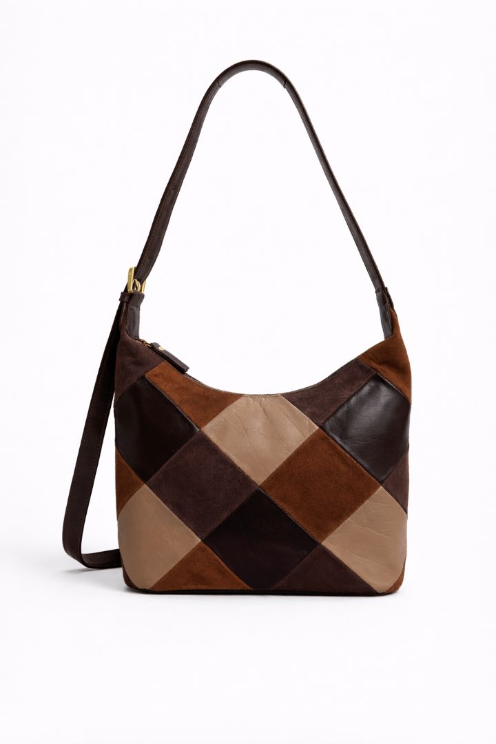 Patterson Suede & Leather Shoulder Bag