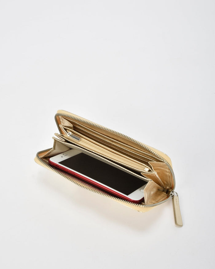 Portia Metallic Ladies Wallet - Gold