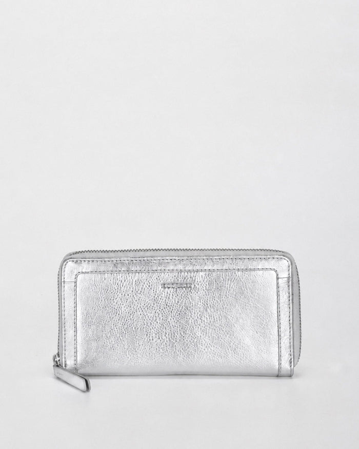 Portia Metallic Ladies Wallet - Silver