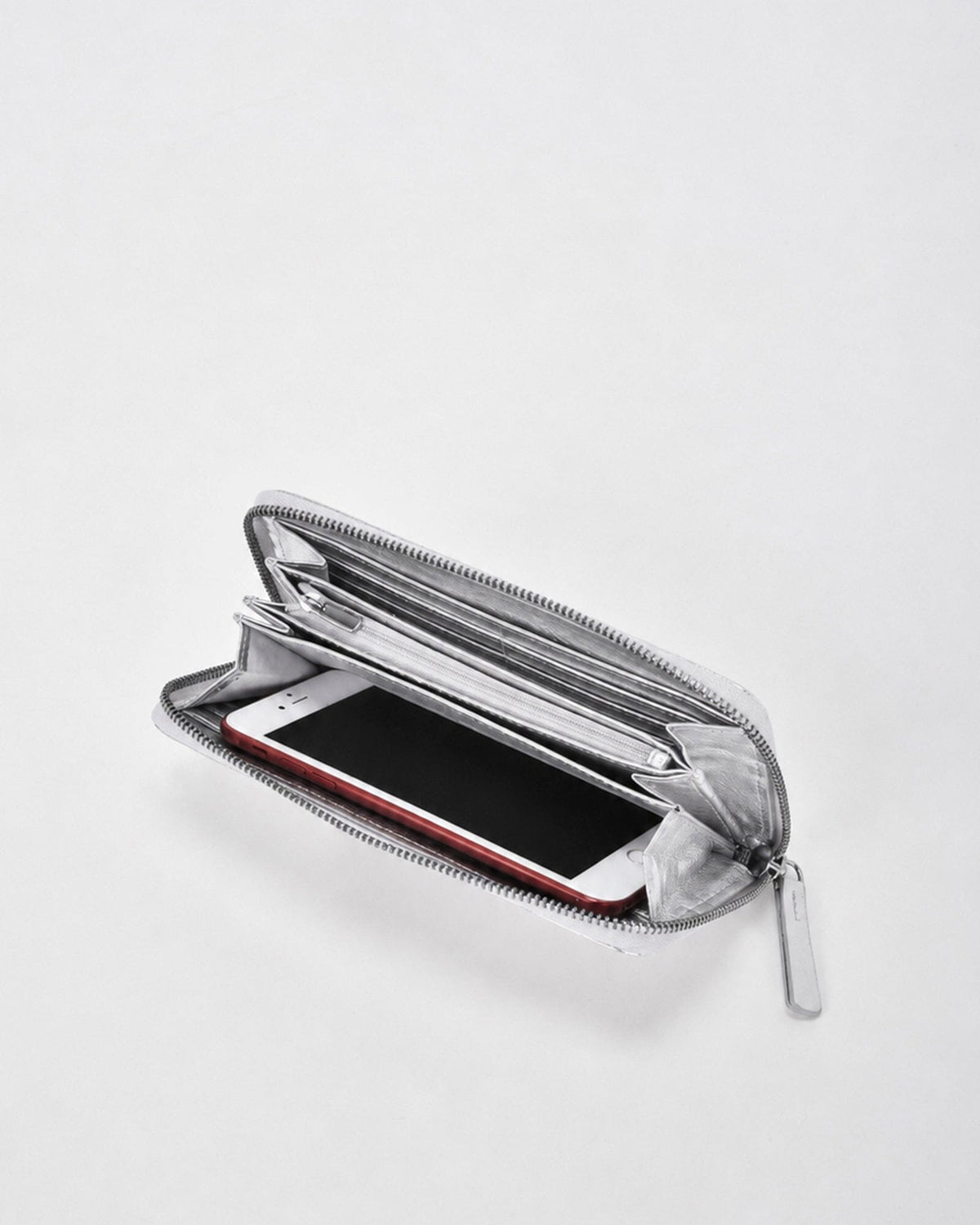 Portia Metallic Ladies Wallet - Silver