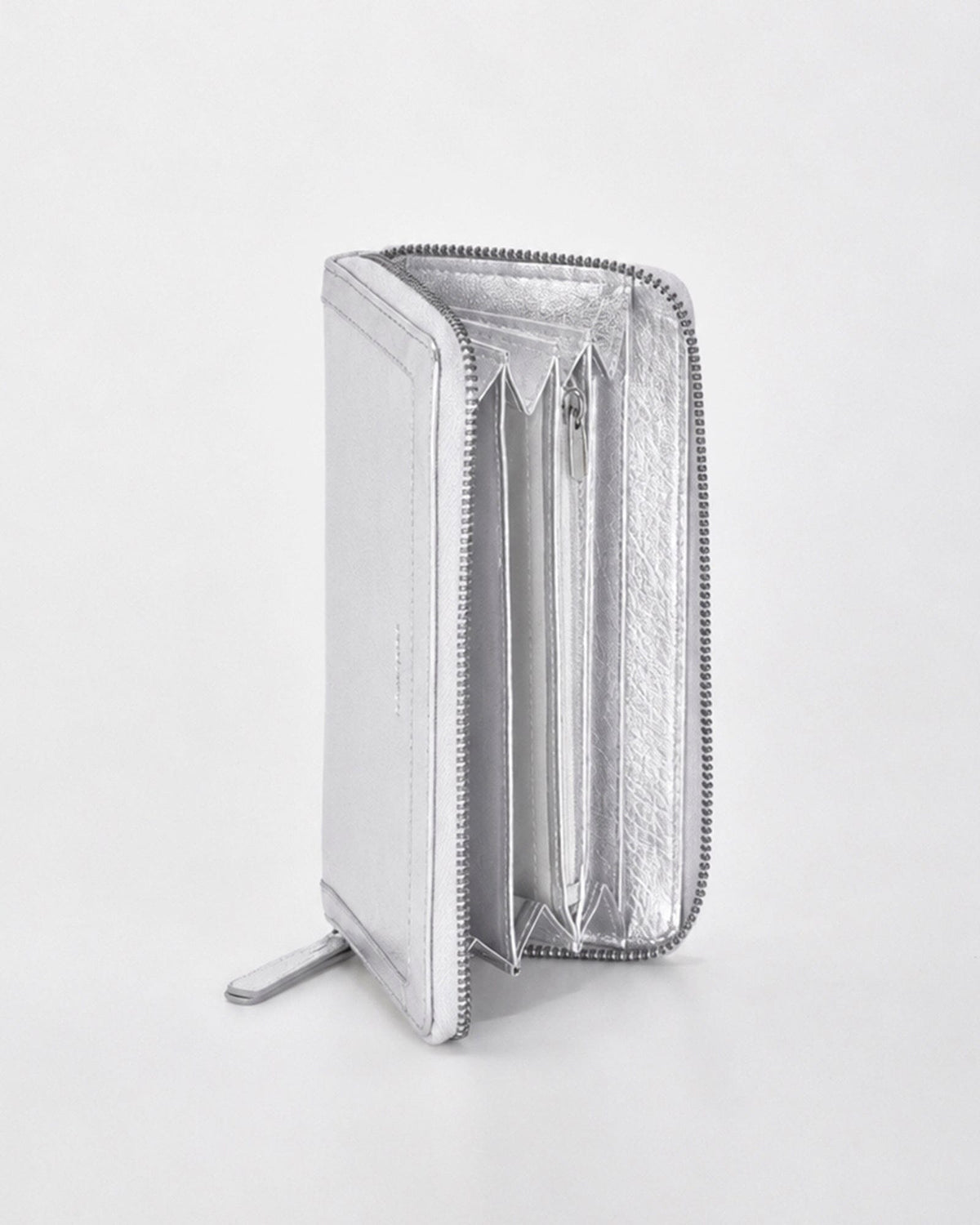 Portia Metallic Ladies Wallet - Silver