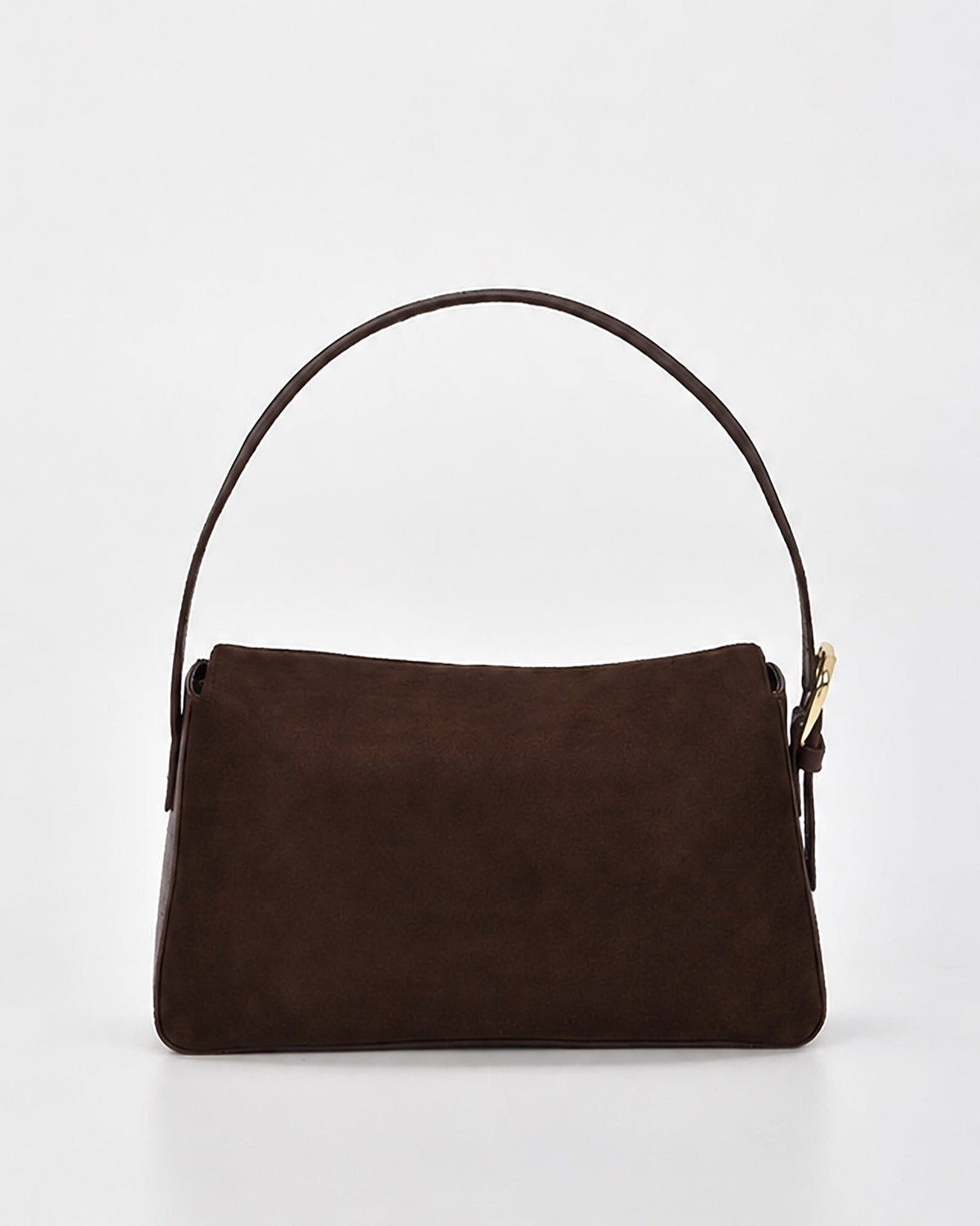 Portsea Suede & Leather Shoulder Bag - Chocolate