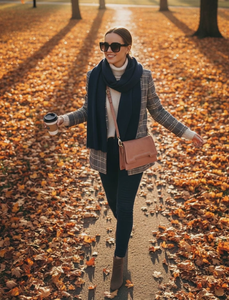 Concord Washed Leather Structure Crossbody Shoulder Bag