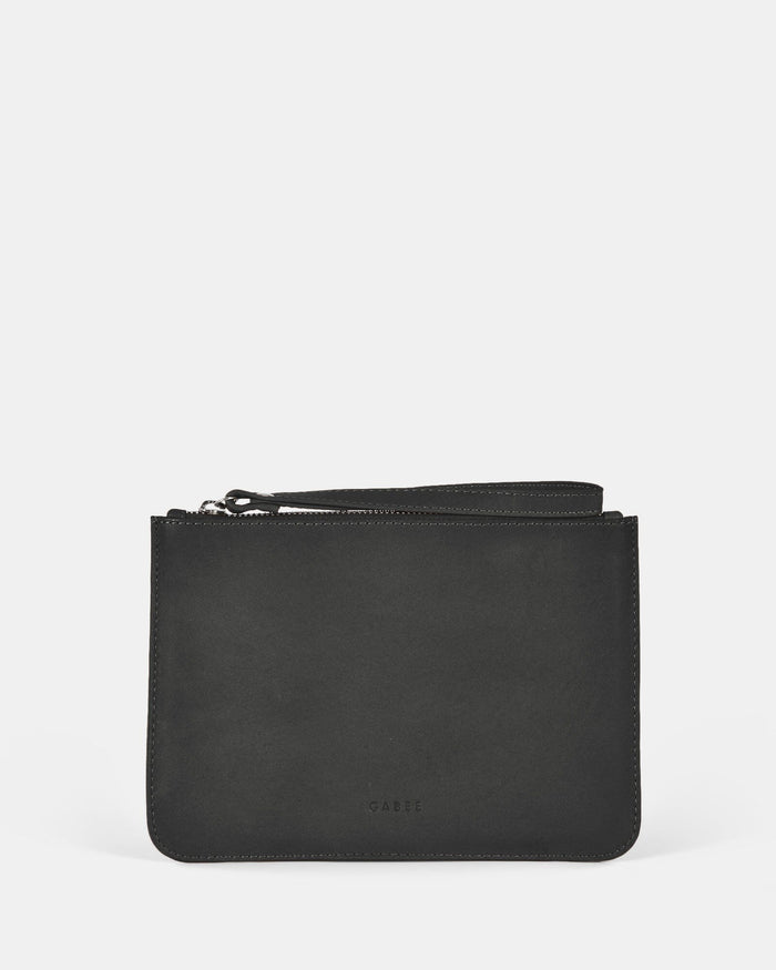 Queens Leather Pouch - Black