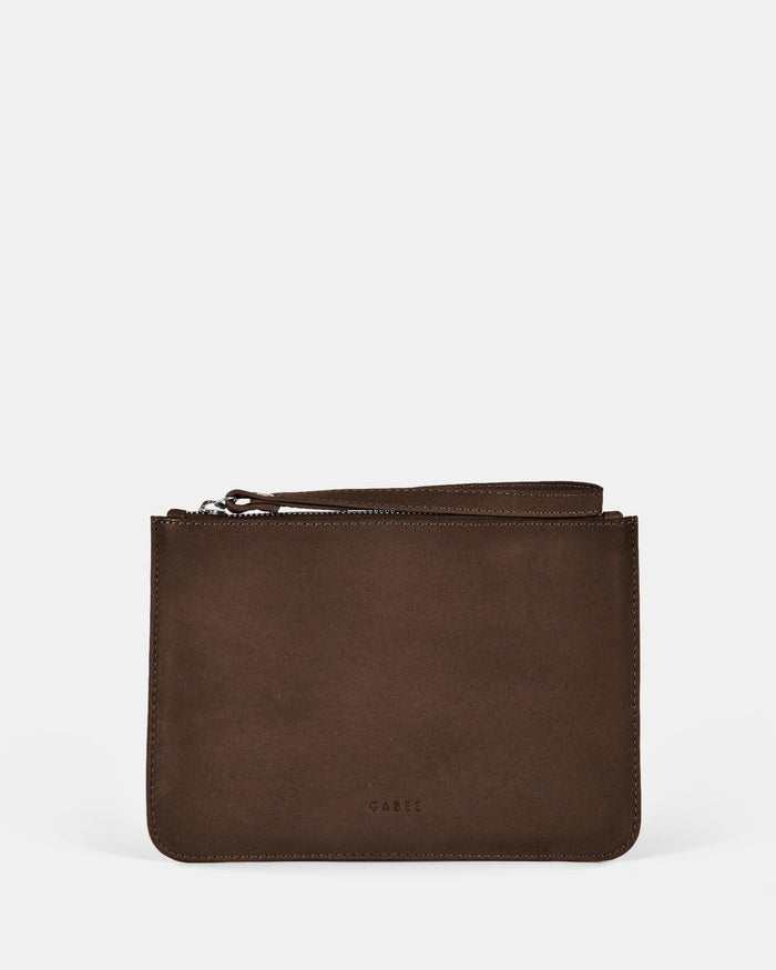 Queens Leather Pouch - Chocolate