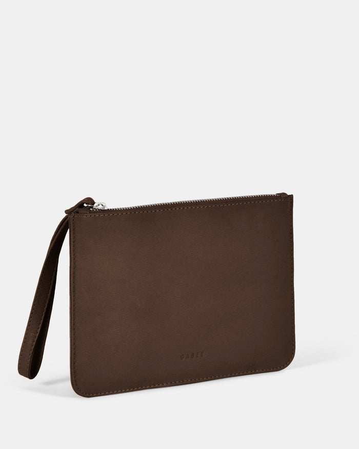 Queens Leather Pouch - Chocolate