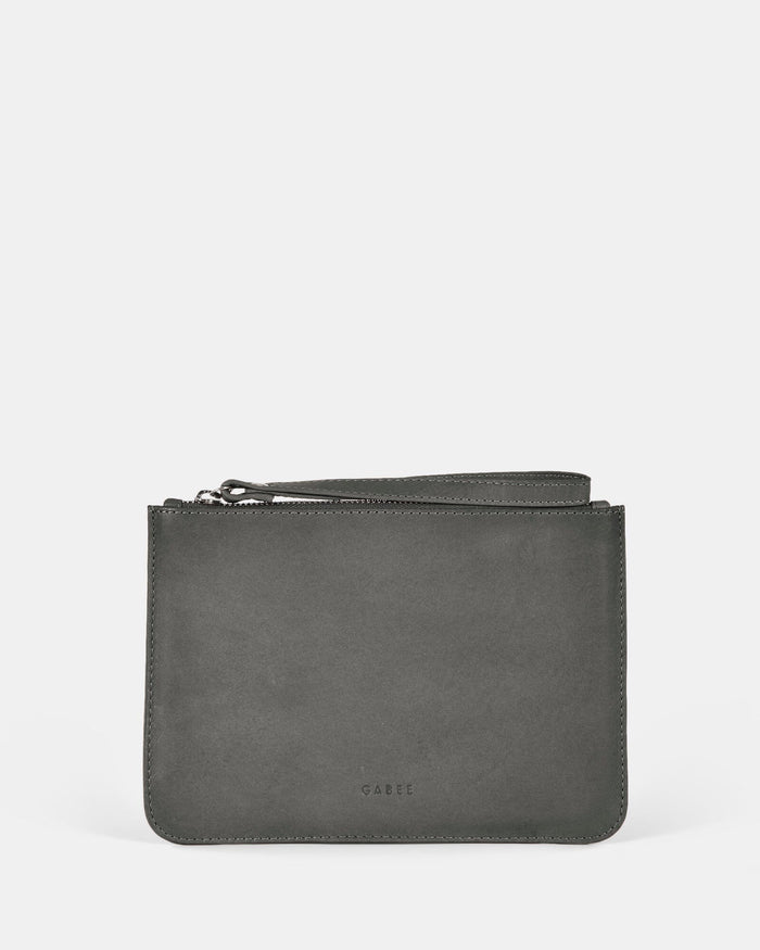 Queens Leather Pouch - Denim
