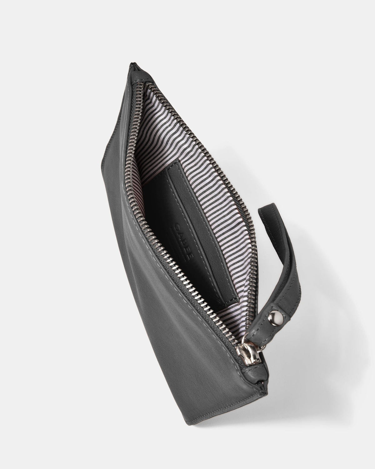 Queens Leather Pouch - Grey
