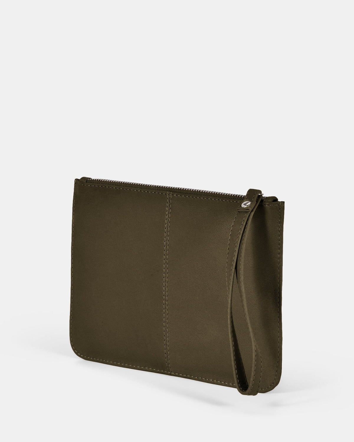 Queens Leather Pouch - Olive