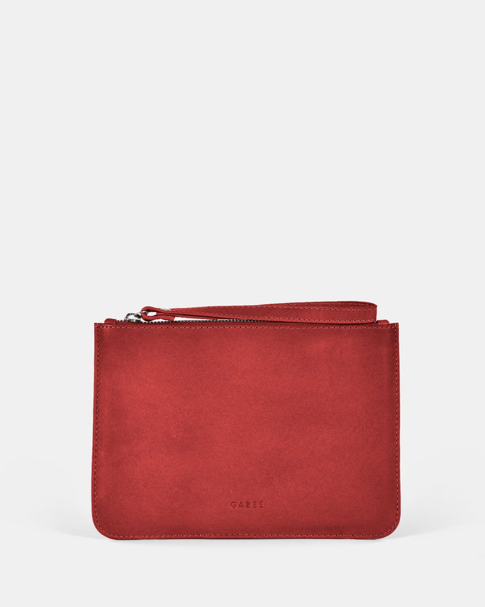 Queens Leather Pouch - Red