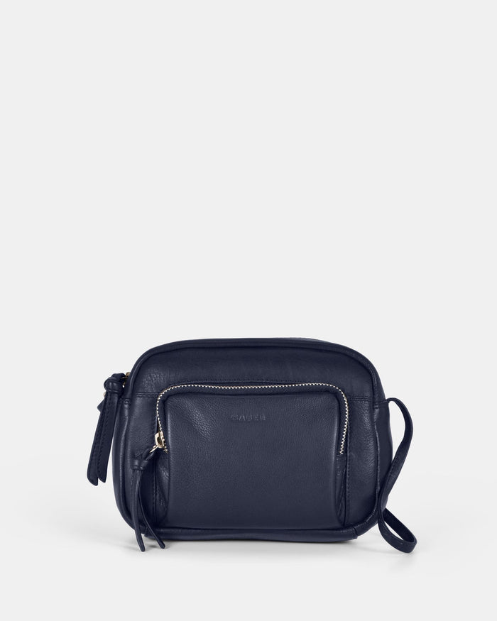 Regan Soft Leather Crossbody - Navy