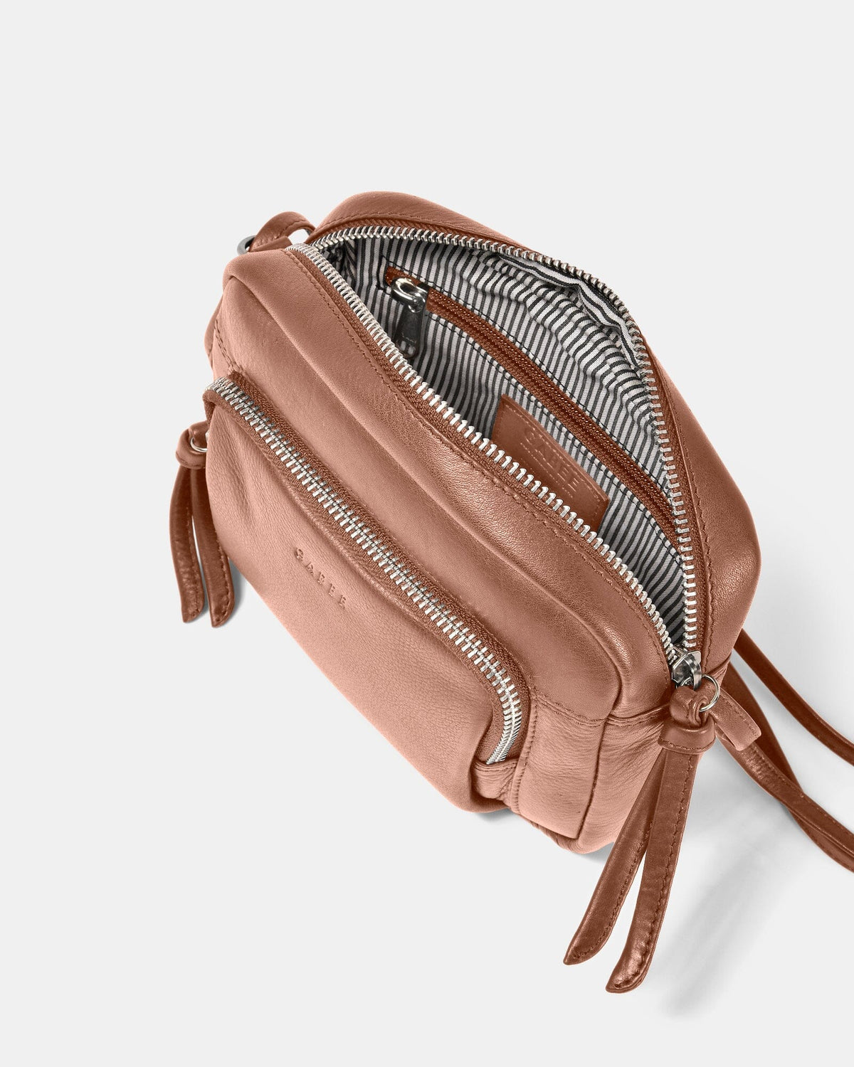Regan Soft Leather Crossbody - Taupe