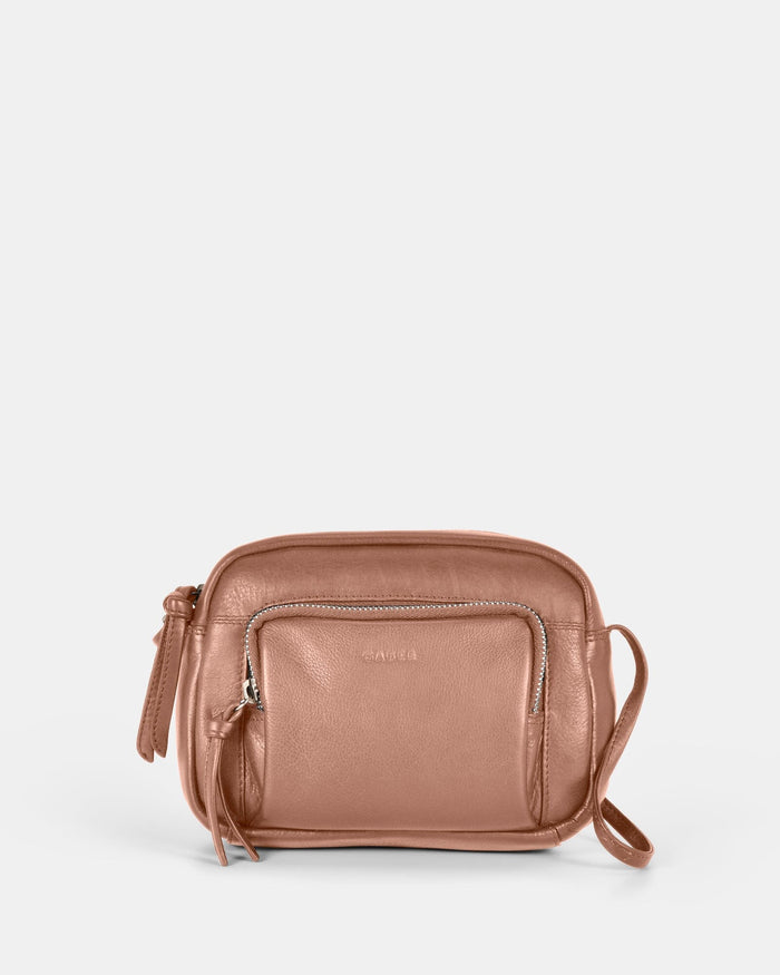Regan Soft Leather Crossbody - Taupe