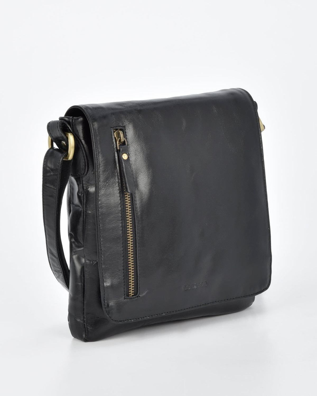 Richmond JR. RFID Leather Satchel - Black