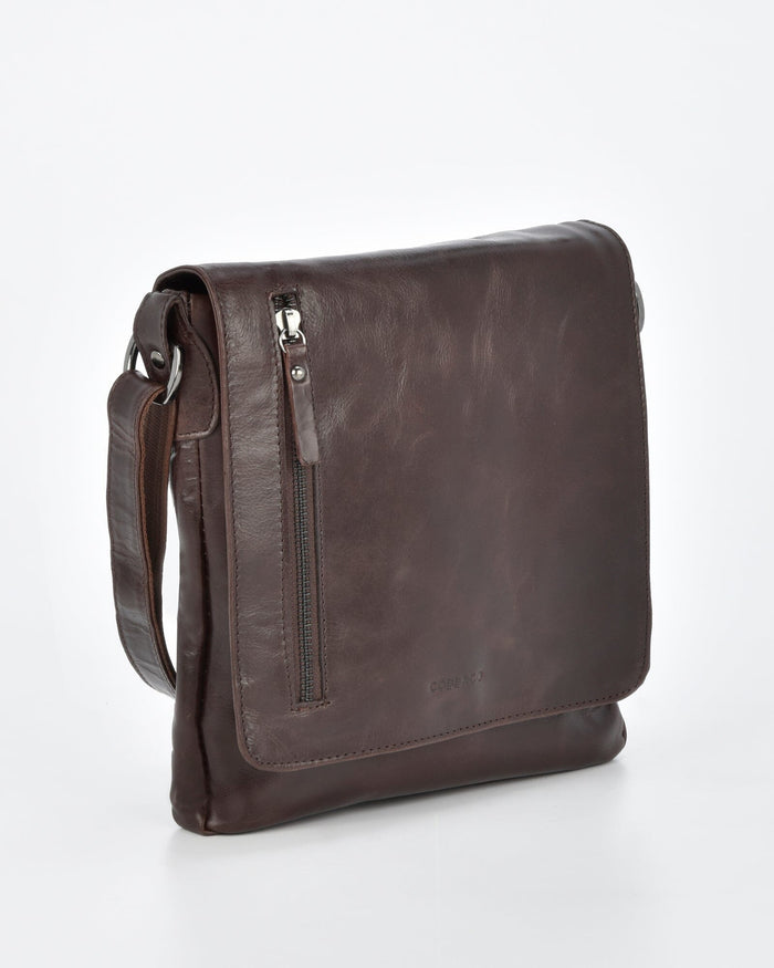 Richmond JR. RFID Leather Satchel - Chocolate