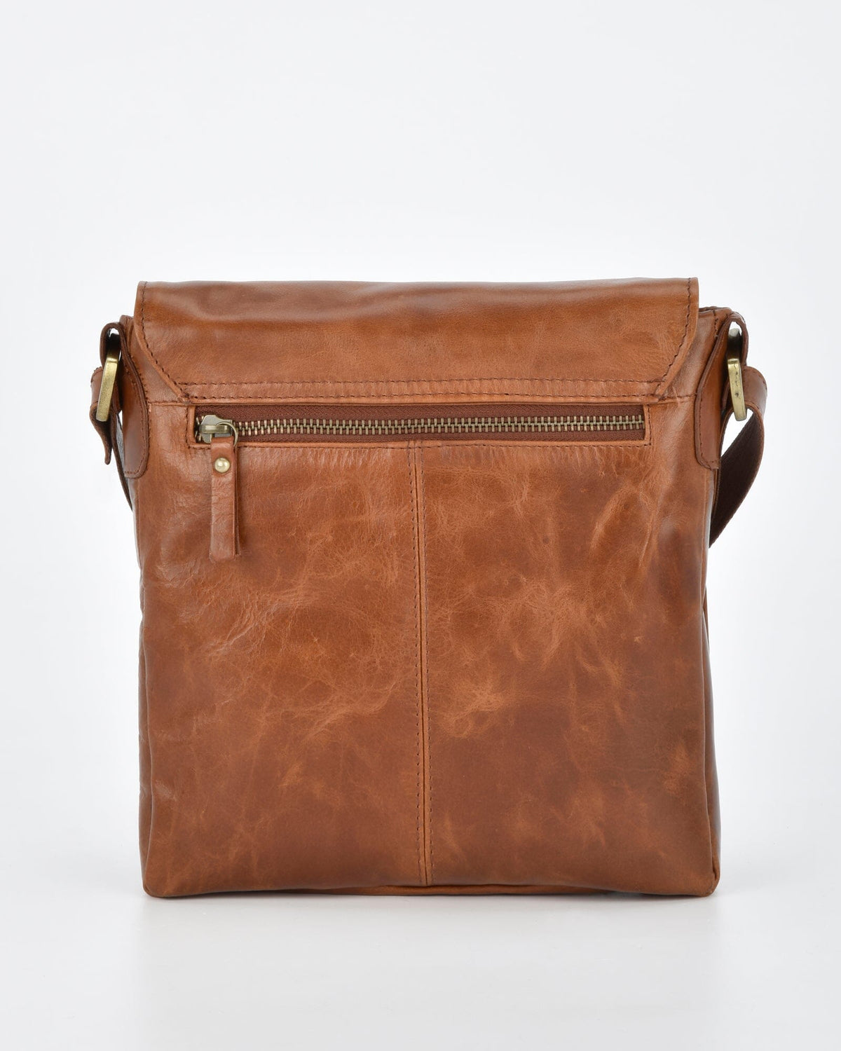 Richmond JR. RFID Leather Satchel - Cognac