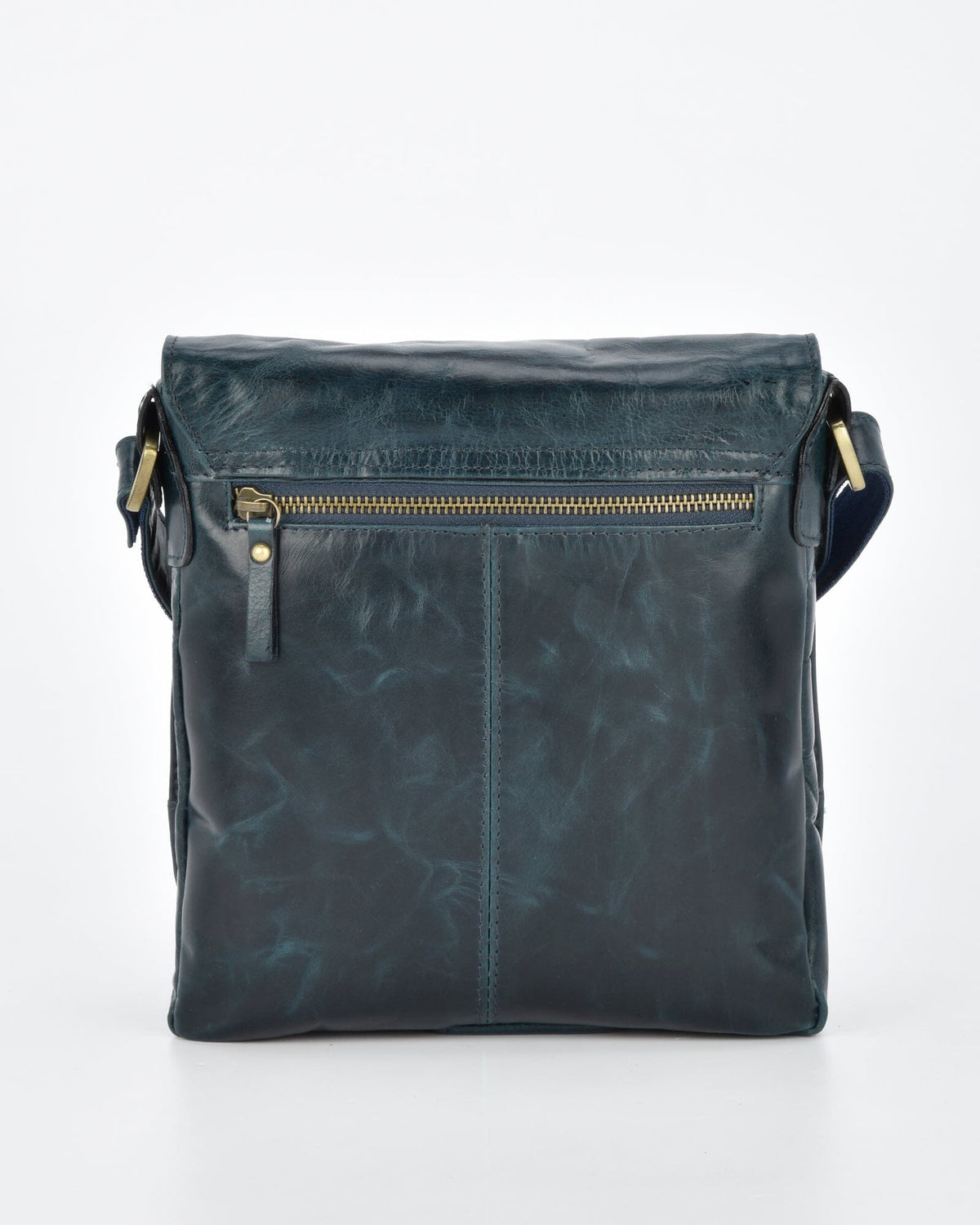 Richmond JR. RFID Leather Satchel - Navy