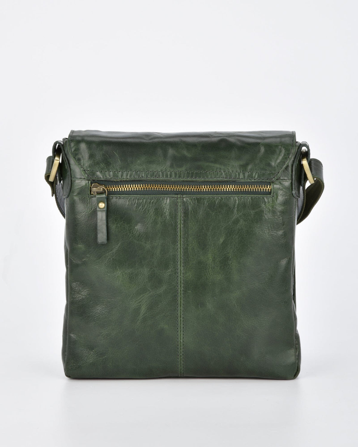 Richmond JR. RFID Leather Satchel - Olive