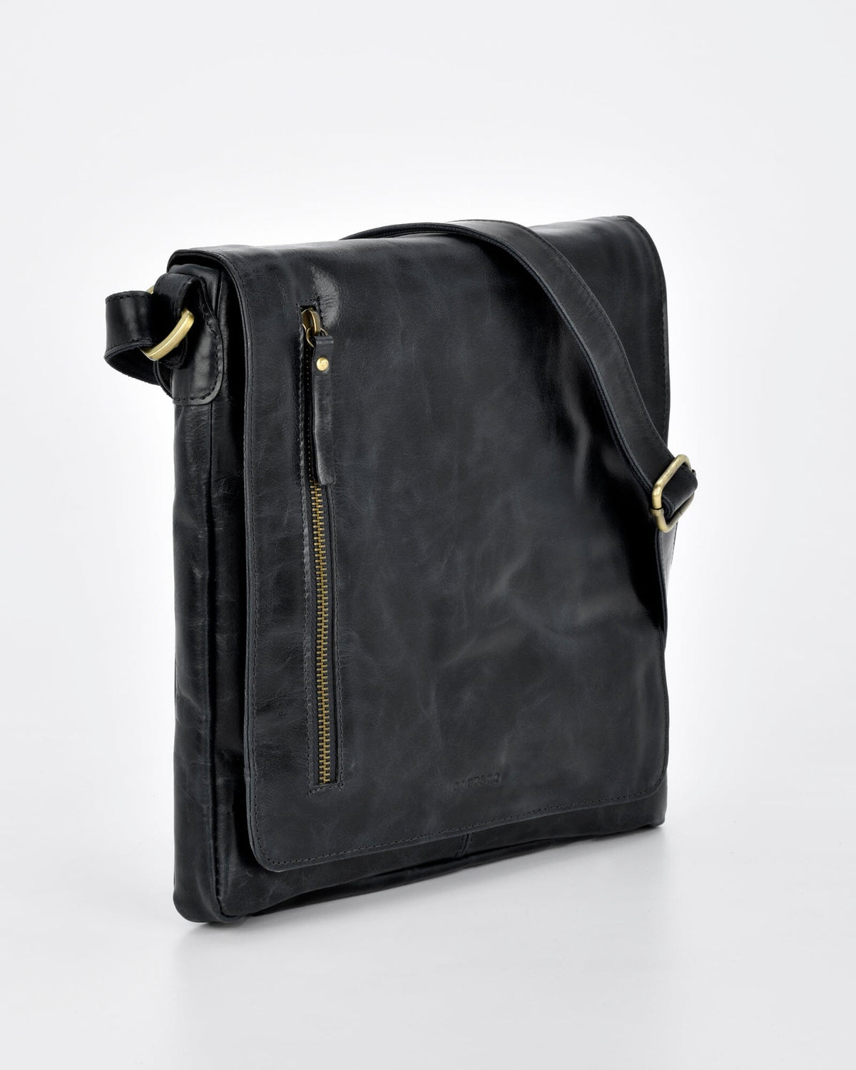 Richmond RIFD Leather Satchel (Large) - Black