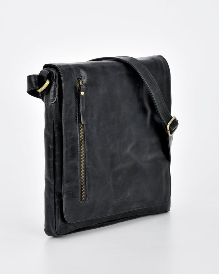 Richmond RIFD Leather Satchel (Large) - Black