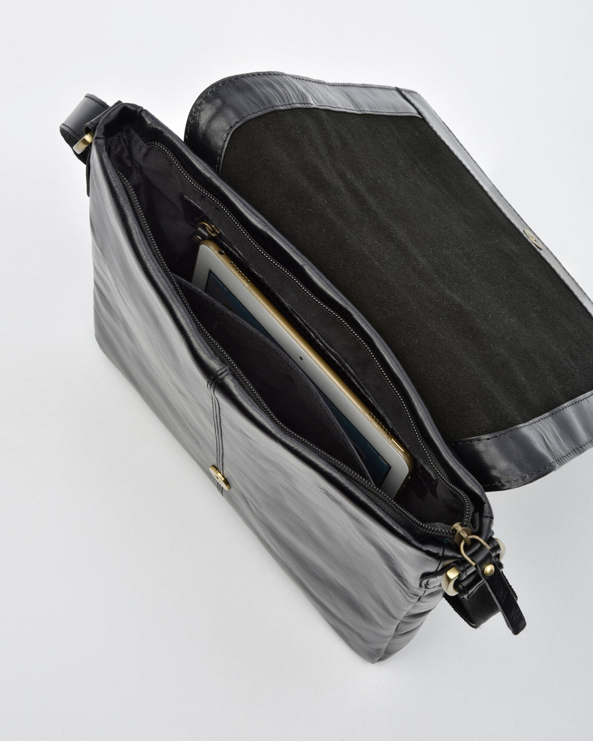 Richmond RIFD Leather Satchel (Large) - Black