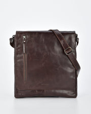 Richmond RIFD Leather Satchel (Large) - Chocolate