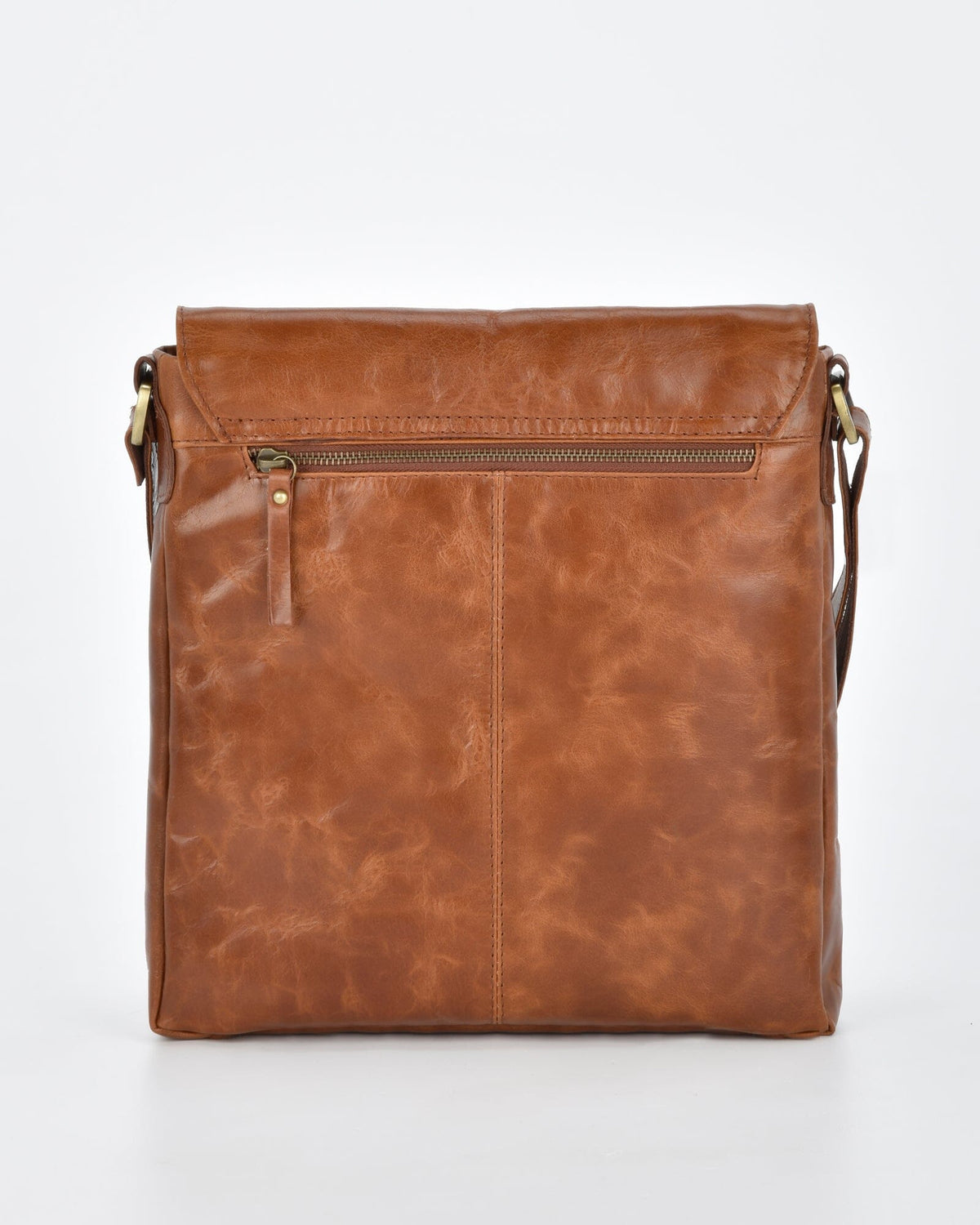 Richmond RIFD Leather Satchel (Large) - Cognac