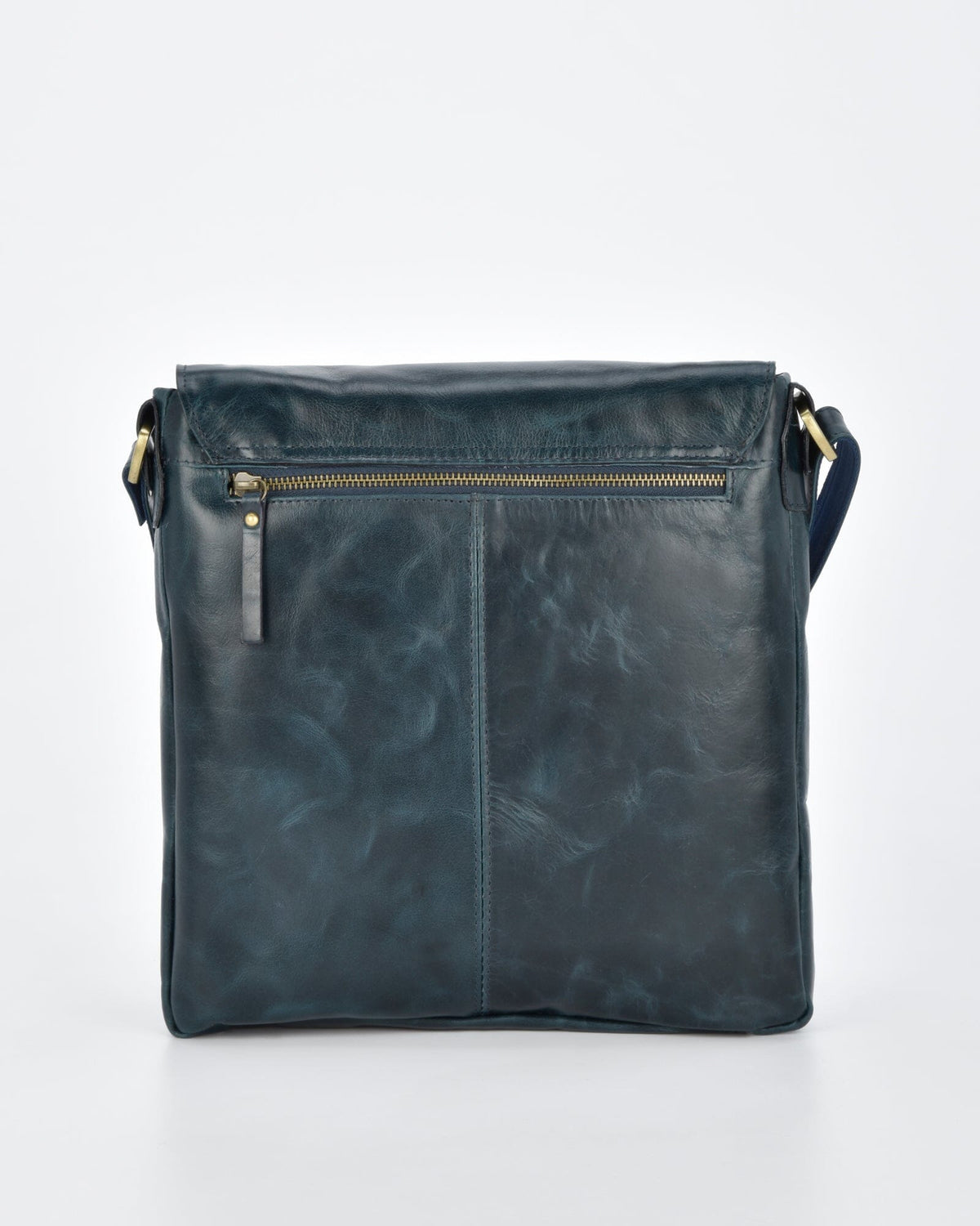 Richmond RIFD Leather Satchel (Large) - Navy