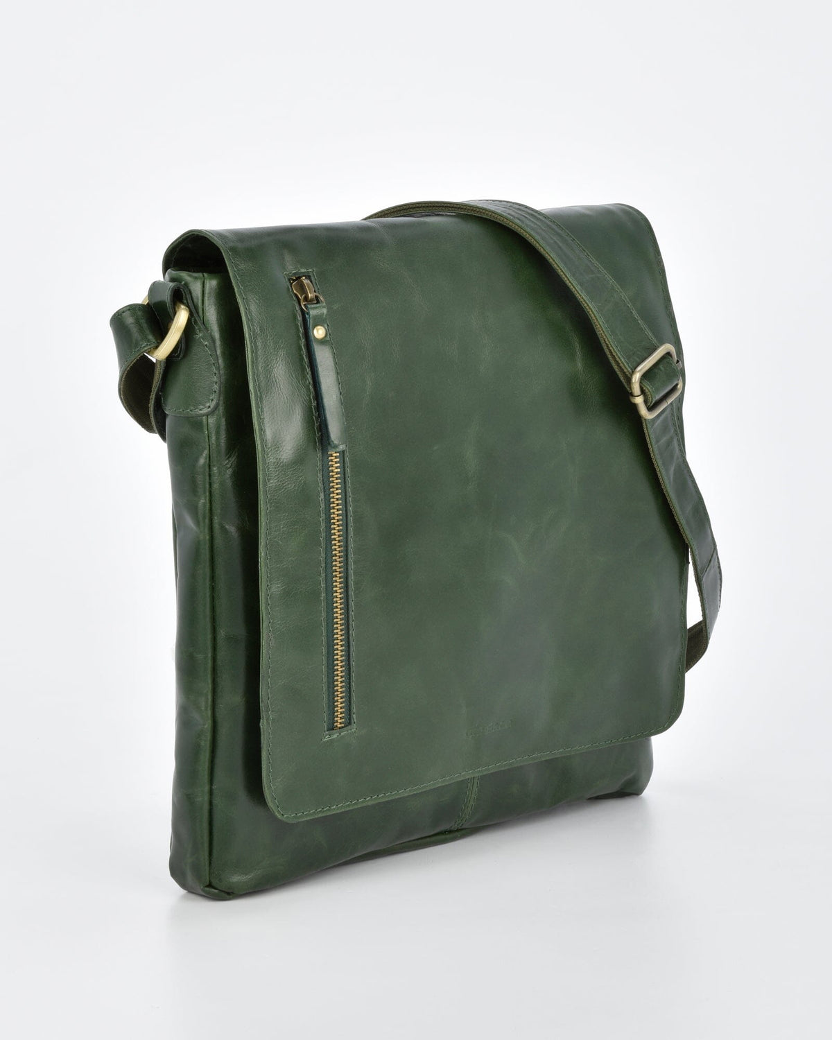 Richmond RIFD Leather Satchel (Large) - Olive