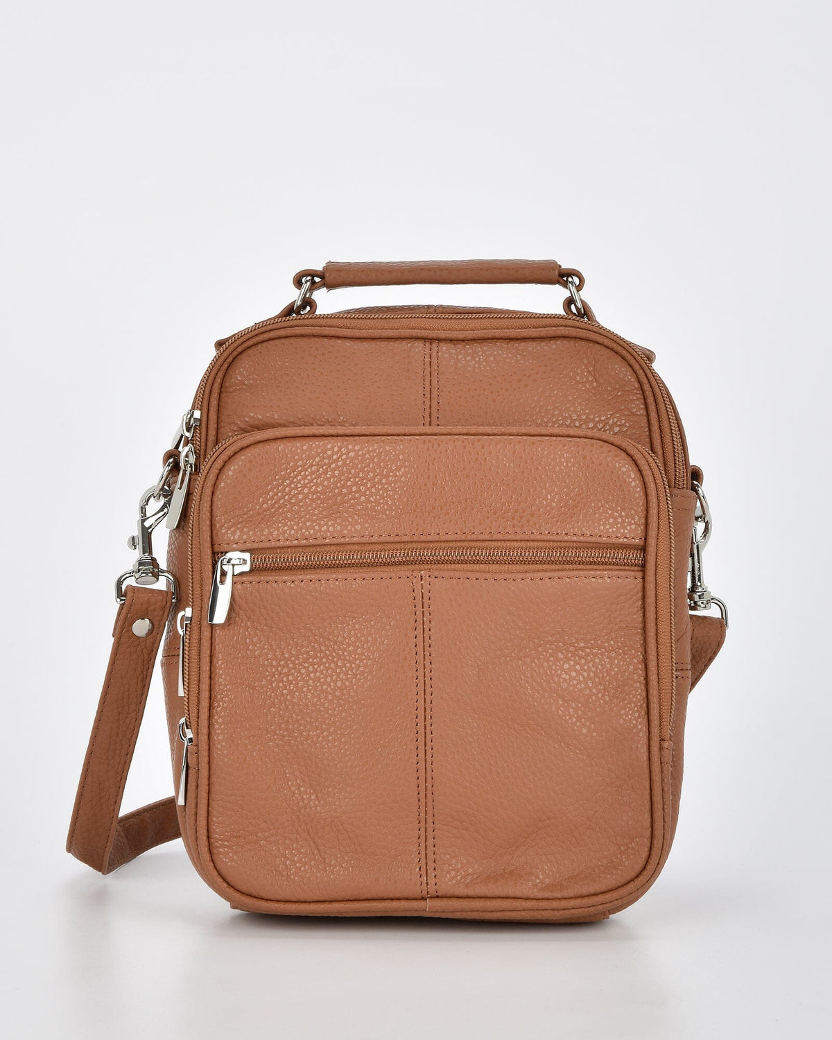 Riley Small Leather Crossbody Bag Crossbody Bag Cobb & Co Tan 