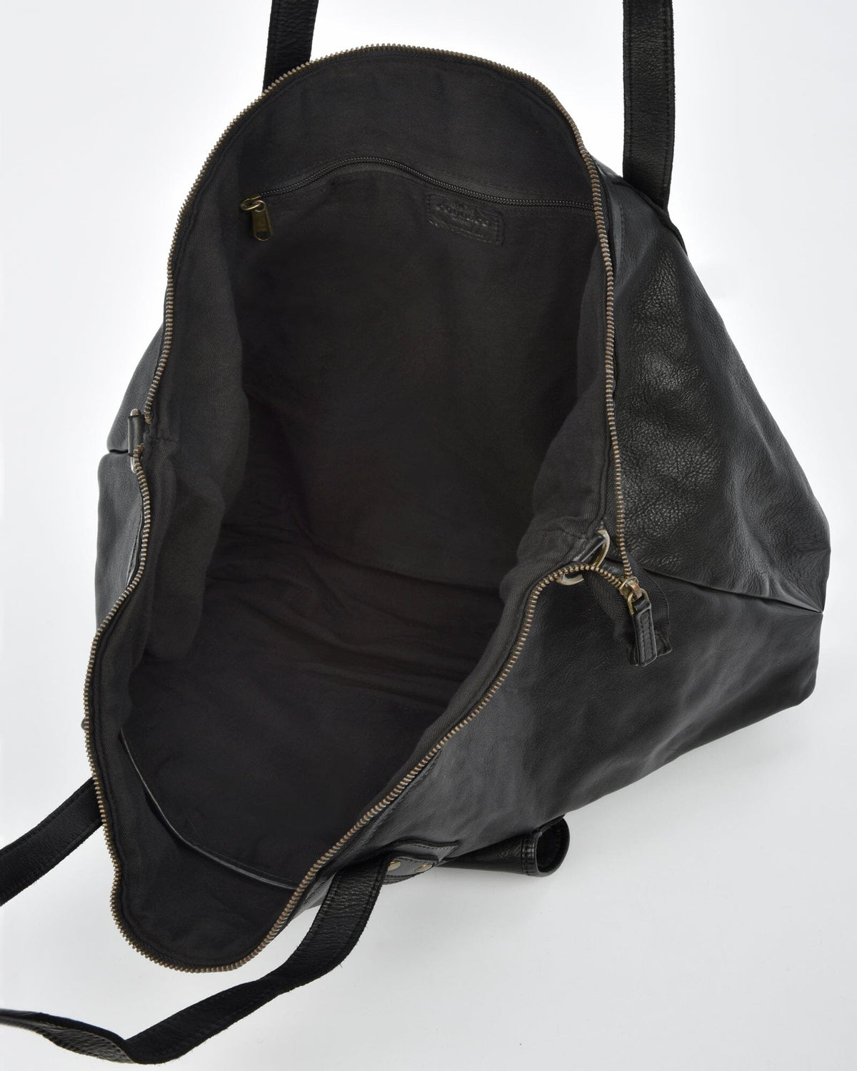 Rochester Rugged Leather Large Weekend Duffel - Black