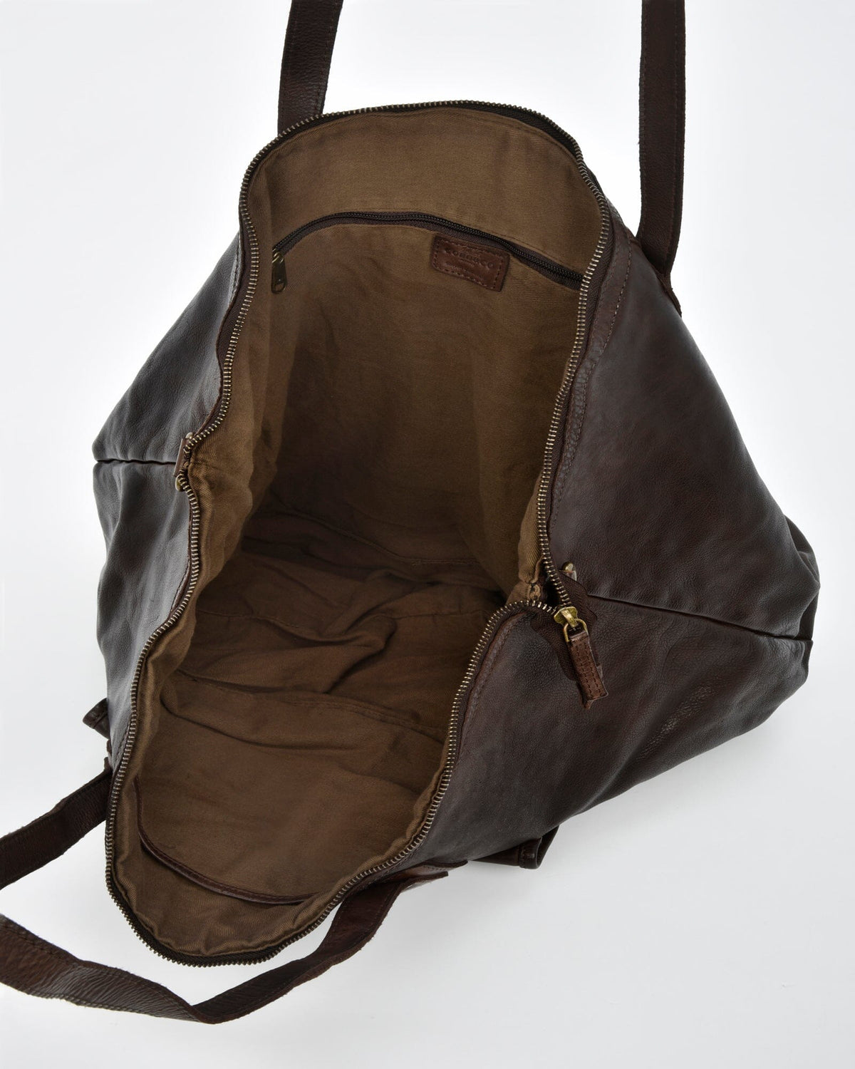 Rochester Rugged Leather Large Weekend Duffel - Chocolate