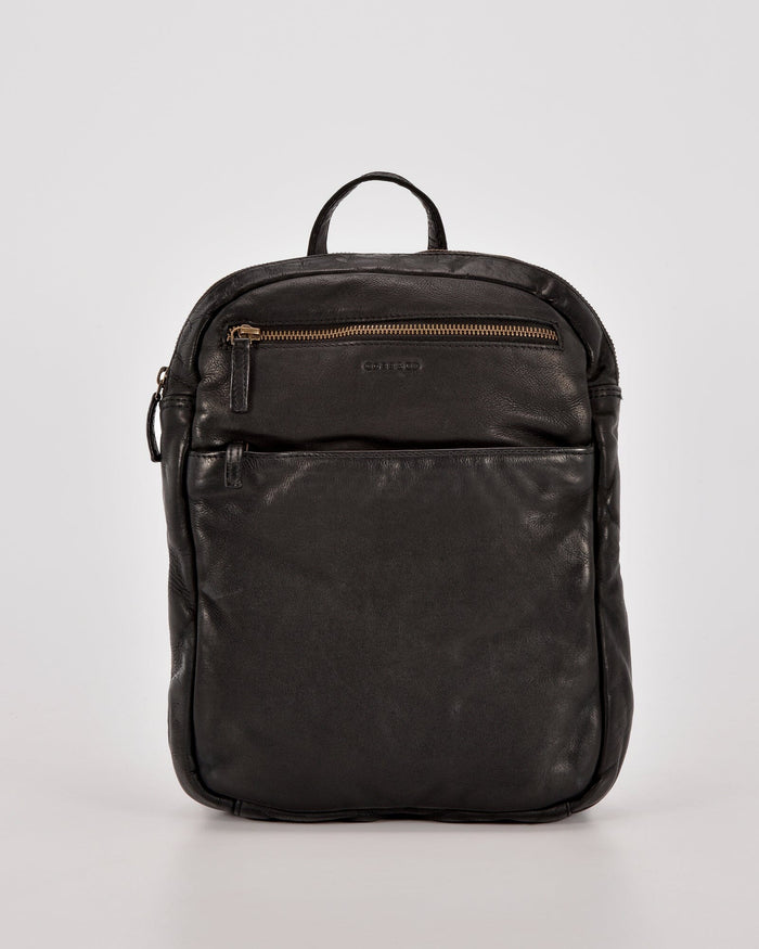 Rocklea Leather Backpack - Black