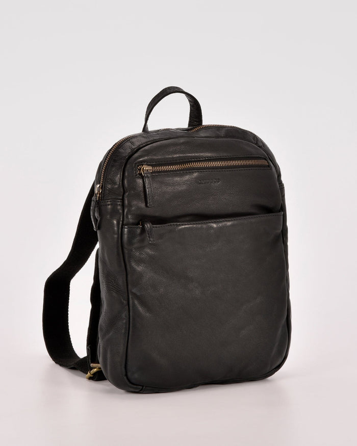 Rocklea Leather Backpack - Black